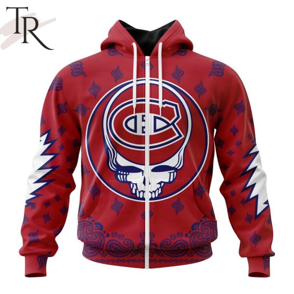 NHL Montreal Canadiens Special Grateful Dead Design Hoodie