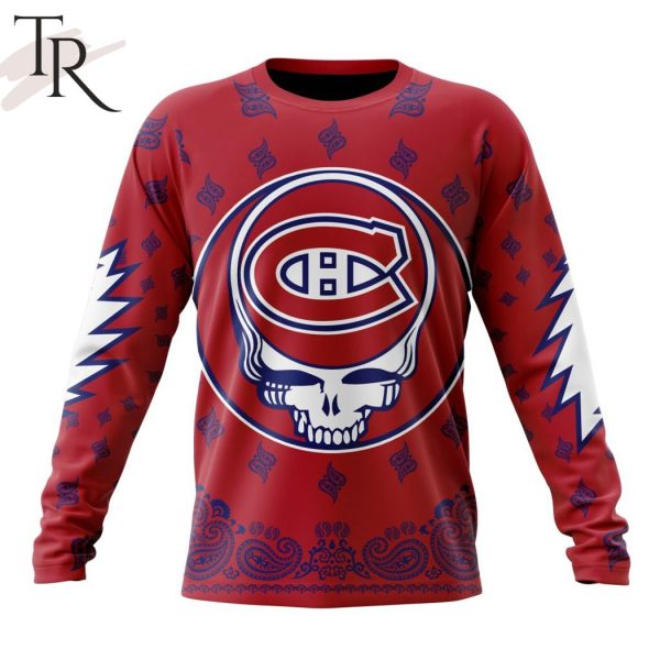 NHL Montreal Canadiens Special Grateful Dead Design Hoodie