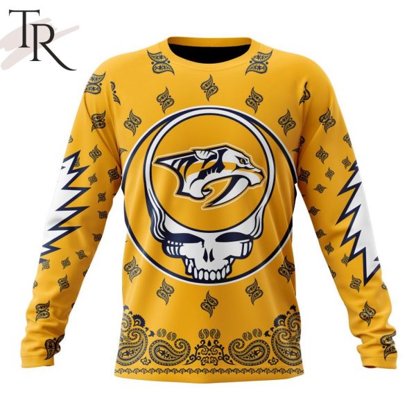 NHL Nashville Predators Special Grateful Dead Design Hoodie