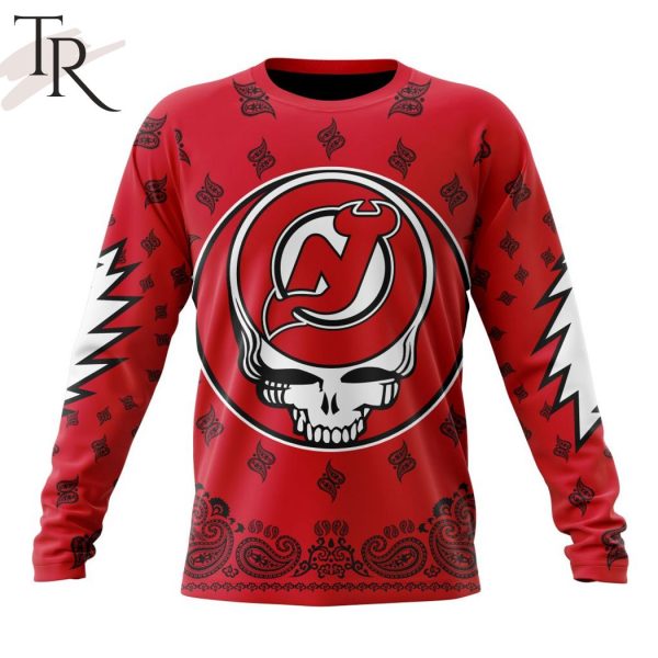 NHL New Jersey Devils Special Grateful Dead Design Hoodie