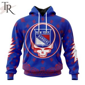 NHL New York Rangers Special Grateful Dead Design Hoodie