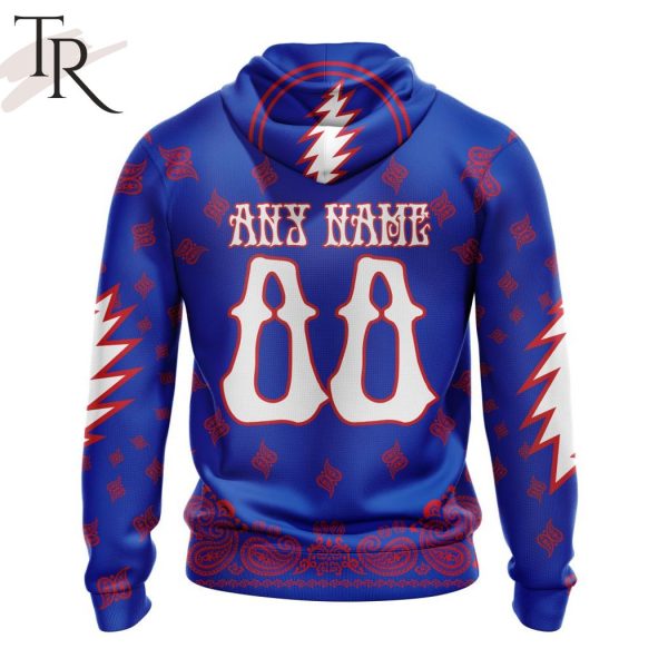 NHL New York Rangers Special Grateful Dead Design Hoodie