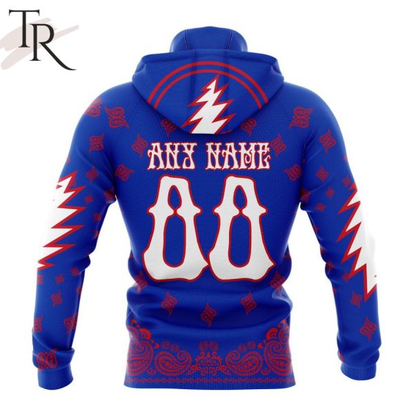 NHL New York Rangers Special Grateful Dead Design Hoodie