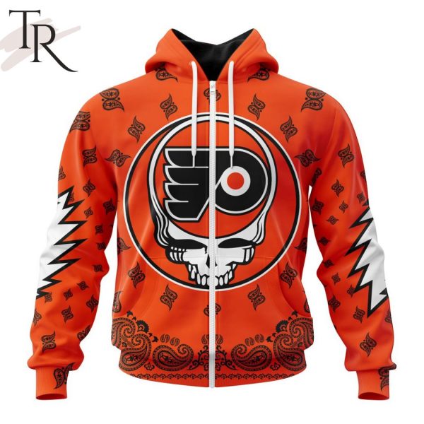 NHL Philadelphia Flyers Special Grateful Dead Design Hoodie