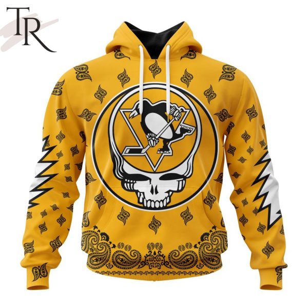 NHL Pittsburgh Penguins Special Grateful Dead Design Hoodie