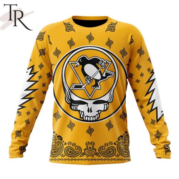 NHL Pittsburgh Penguins Special Grateful Dead Design Hoodie