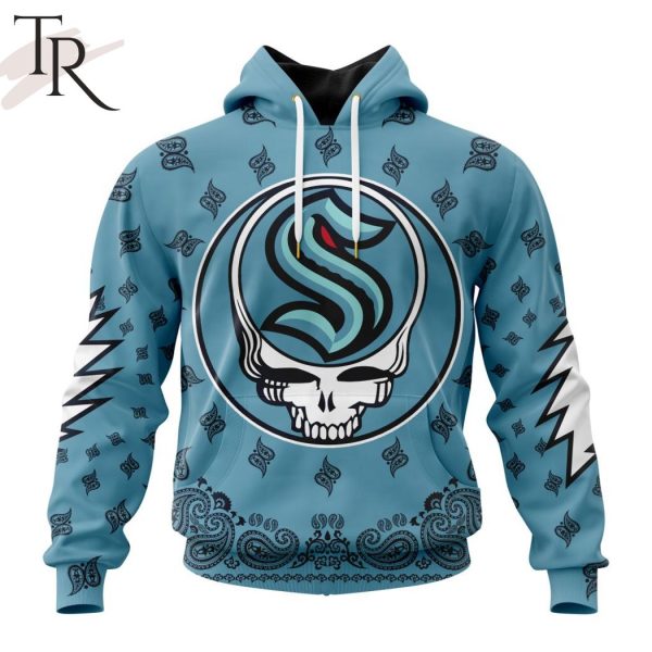 NHL Seattle Kraken Special Grateful Dead Design Hoodie