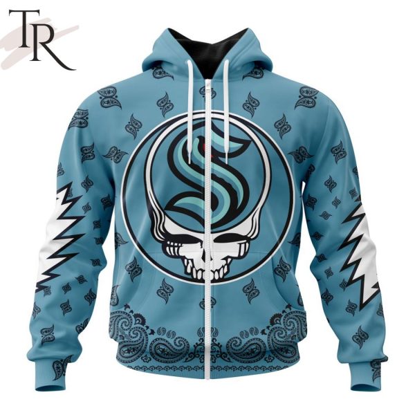 NHL Seattle Kraken Special Grateful Dead Design Hoodie