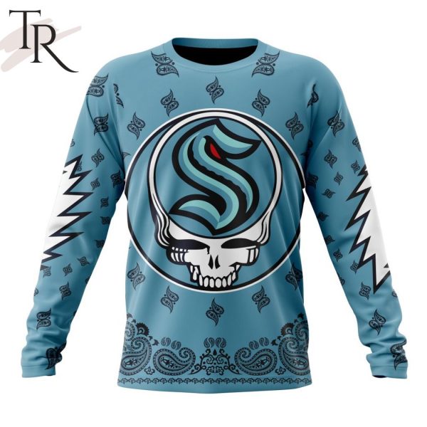 NHL Seattle Kraken Special Grateful Dead Design Hoodie