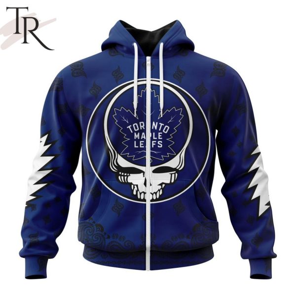 NHL Toronto Maple Leafs Special Grateful Dead Design Hoodie