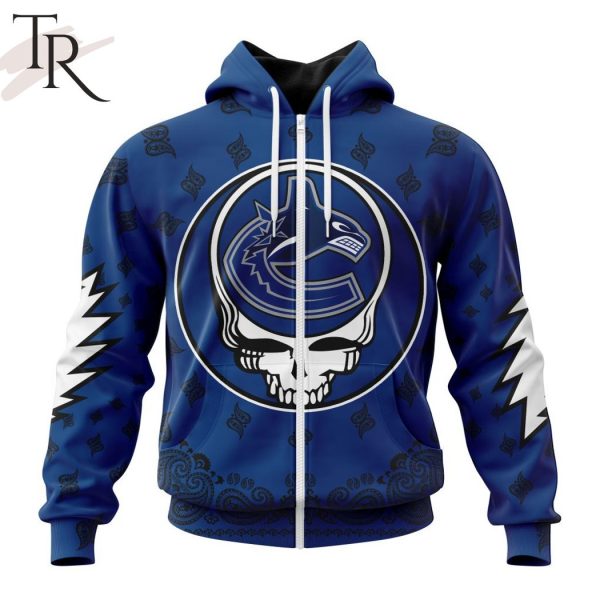 NHL Vancouver Canucks Special Grateful Dead Design Hoodie