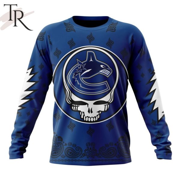 NHL Vancouver Canucks Special Grateful Dead Design Hoodie