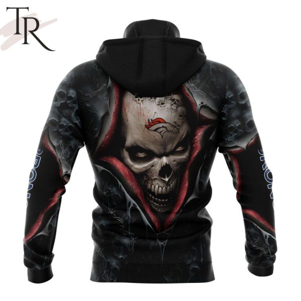 NEW] NFL Denver Broncos Special Horror Skull Art Design Hoodie