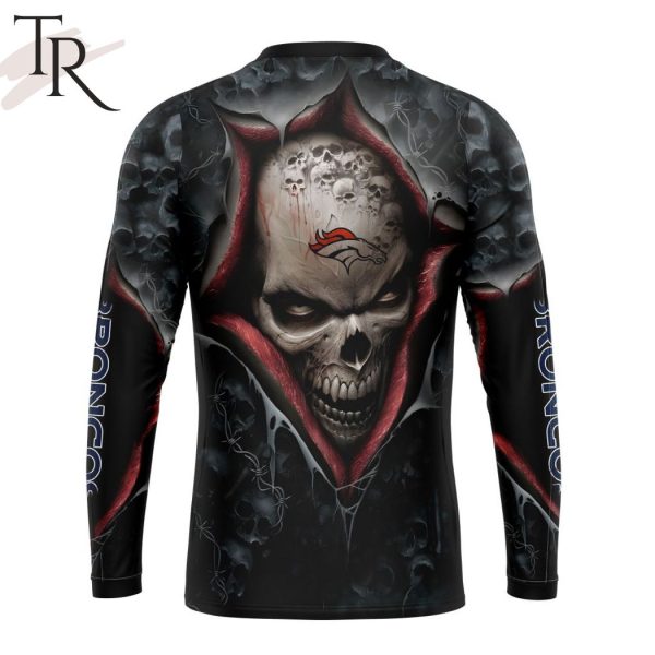 NEW] NFL Denver Broncos Special Horror Skull Art Design Hoodie