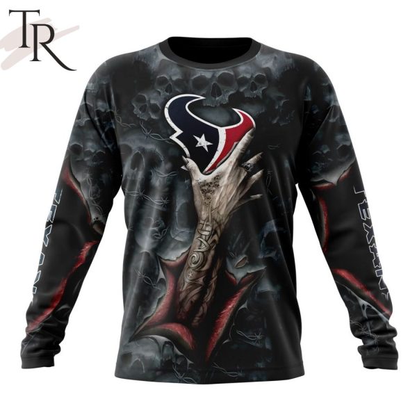 NEW] NFL Houston Texans Special Horror Skull Art Design Hoodie