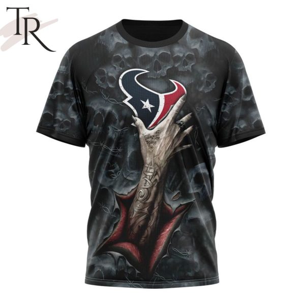 NEW] NFL Houston Texans Special Horror Skull Art Design Hoodie