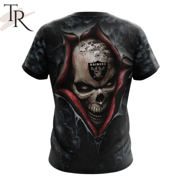 NEW] NFL Las Vegas Raiders Special Horror Skull Art Design Hoodie