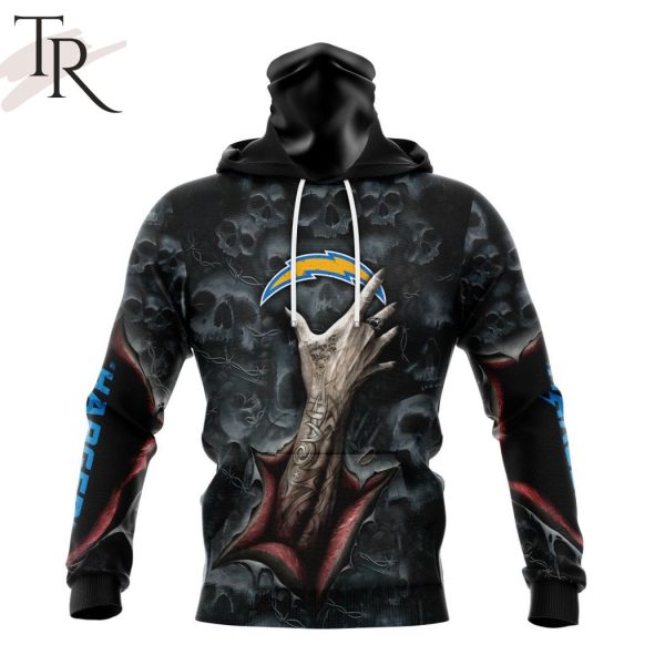 NEW] NFL Los Angeles Chargers Special Horror Skull Art Design Hoodie