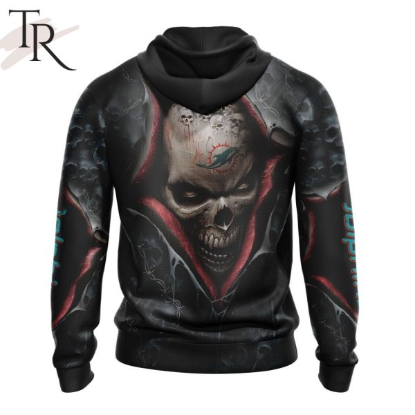 NEW] NFL Miami Dolphins Special Horror Skull Art Design Hoodie