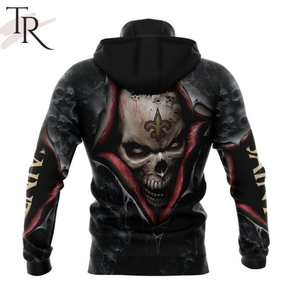 NEW] NFL New Orleans Saints Special Horror Skull Art Design Hoodie