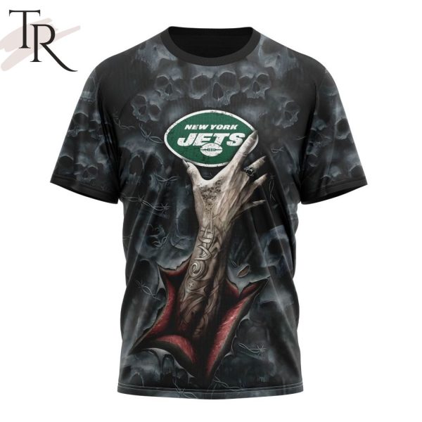 NEW] NFL New York Jets Special Horror Skull Art Design Hoodie