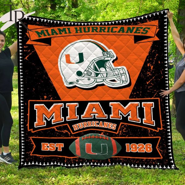 NCAA Miami Hurricanes Quilt And Blanket