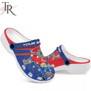 Newcastle Knights Personalized Name 3D Crocs Gift For Nrl Fan