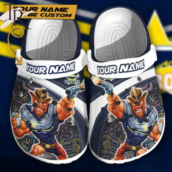 North Queensland Cowboys Personalized Name 3D Crocs Gift For Nrl Fan