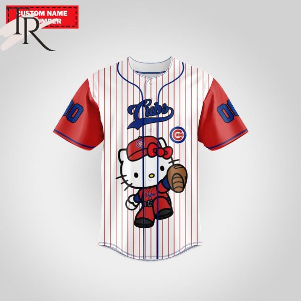 Chicago Cubs Special Hello Kitty Design Baseball Jersey Premium MLB Custom Name – Number