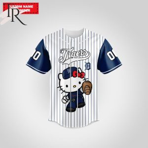 Detroit Tigers Special Hello Kitty Design Baseball Jersey Premium MLB Custom Name – Number