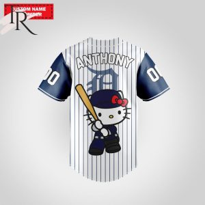 Detroit Tigers Special Hello Kitty Design Baseball Jersey Premium MLB Custom Name – Number