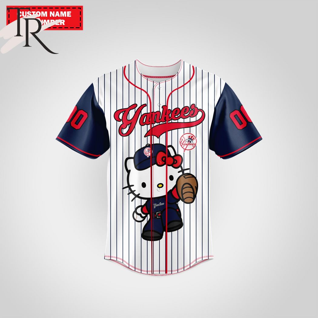 New York Yankees Baseball Jersey MLB Hello Kitty Custom Name & Number