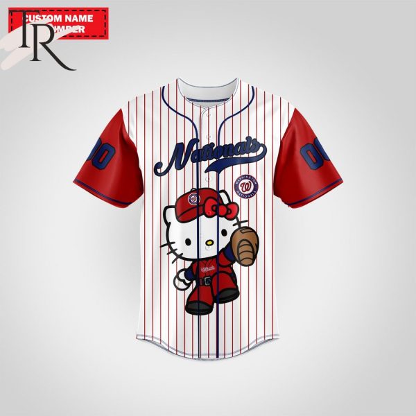 Washington Nationals Special Hello Kitty Design Baseball Jersey Premium MLB Custom Name – Number