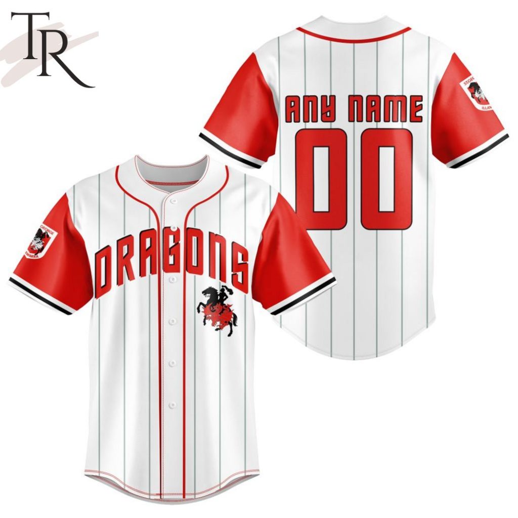 Personalized NRL St. George Illawarra Dragons Special Baseball Jersey ...