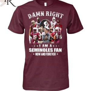 TRENDING] Damn Right I Am A Seminoles Fan Now And Forever Unisex T-Shirt