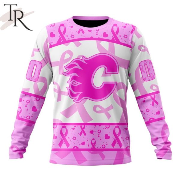 NHL Calgary Flames Special Pink October Breast Cancer Awareness Month Hoodie