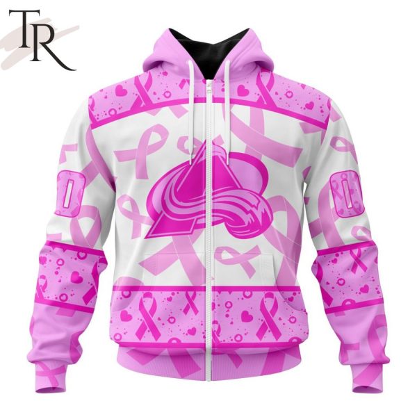 NHL Colorado Avalanche Special Pink October Breast Cancer Awareness Month Hoodie