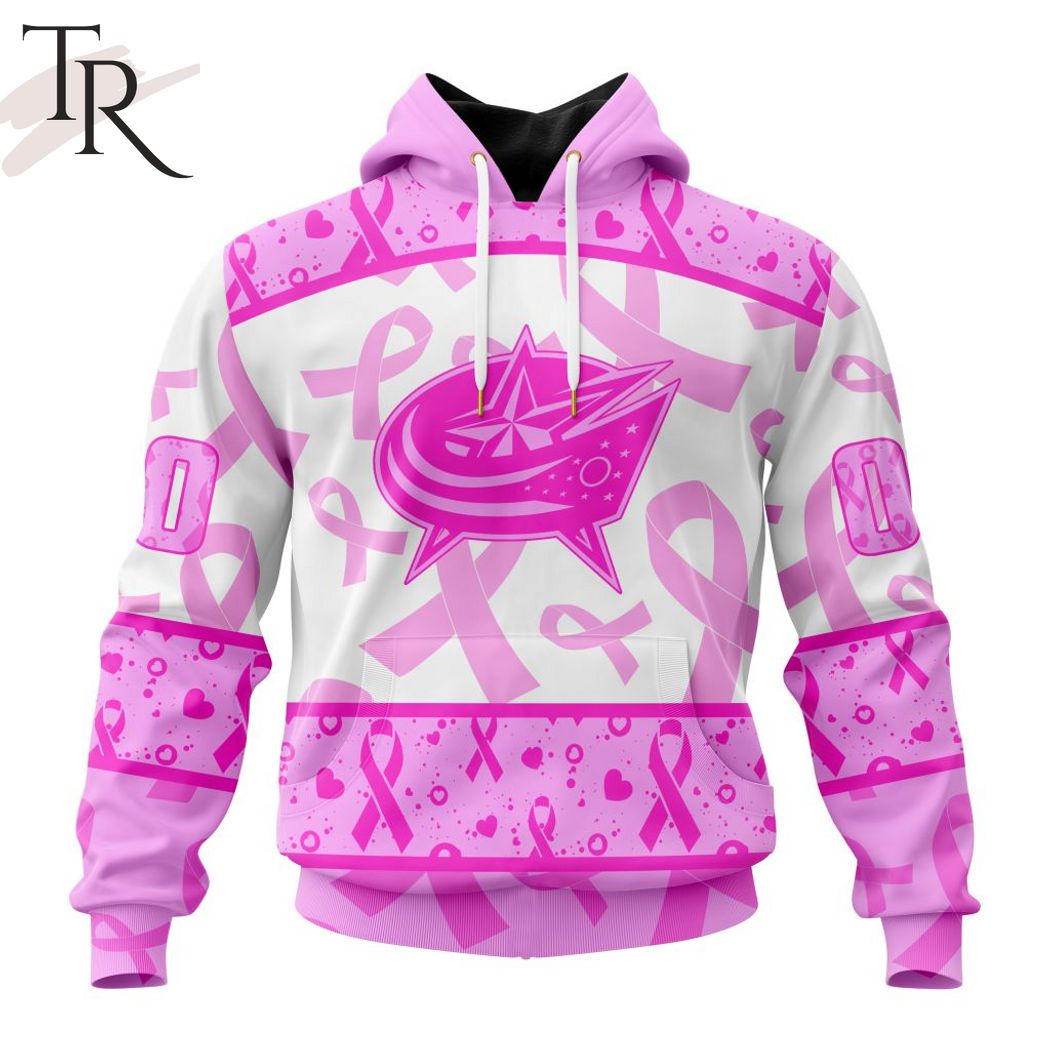 Personalized NHL Columbus Blue Jackets Breast Cancer Awareness Paisley Hockey  Jersey - LIMITED EDITION