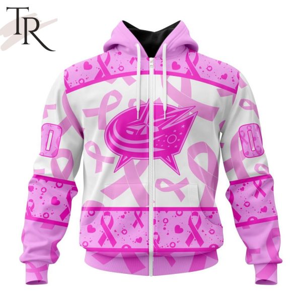 NHL Columbus Blue Jackets Special Pink October Breast Cancer Awareness Month Hoodie