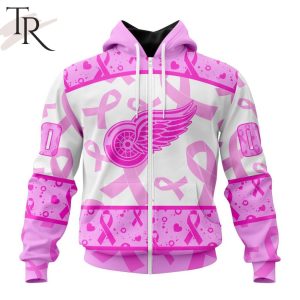 NHL Detroit Red Wings Special Pink October Breast Cancer Awareness Month Hoodie