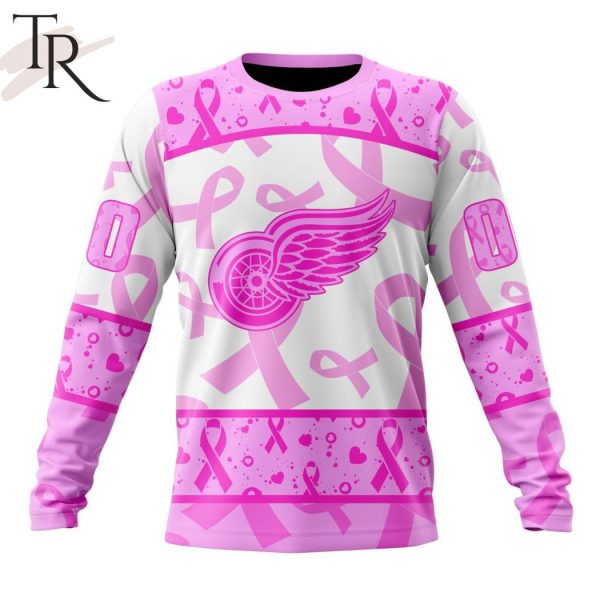 NHL Detroit Red Wings Special Pink October Breast Cancer Awareness Month Hoodie