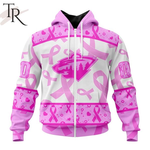 NHL Minnesota Wild Special Pink October Breast Cancer Awareness Month Hoodie