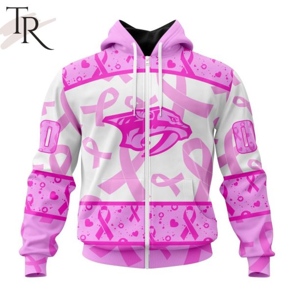 NHL Nashville Predators Special Pink October Breast Cancer Awareness Month Hoodie