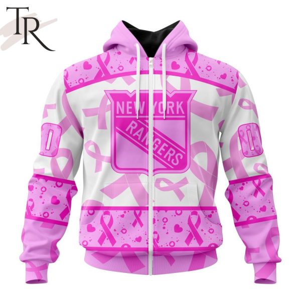 NHL New York Rangers Special Pink October Breast Cancer Awareness Month Hoodie