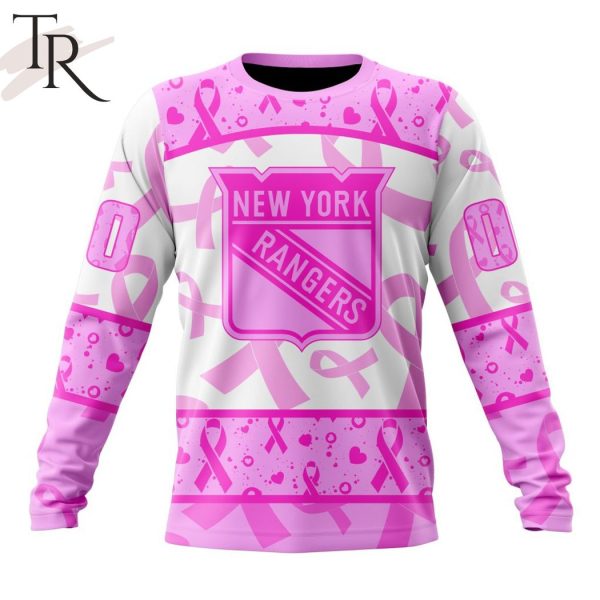 NHL New York Rangers Special Pink October Breast Cancer Awareness Month Hoodie