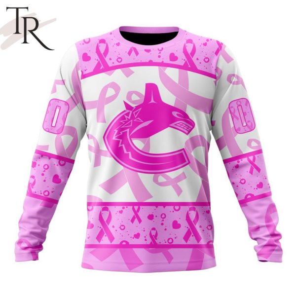 NHL Vancouver Canucks Special Pink October Breast Cancer Awareness Month Hoodie