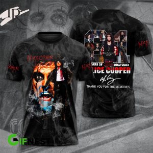61 Years Of 1962 – 2023 Alice Cooper Thank You For The Memories 3D Hoodie
