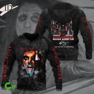 61 Years Of 1962 – 2023 Alice Cooper Thank You For The Memories 3D Hoodie