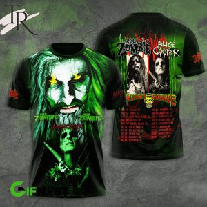 Rob Zombie and Alice Cooper Freaks on Parade 2023 Tour 3D Hoodie