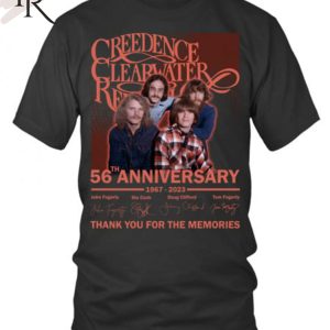 Torunstyle] Creedence Clearwater Revival 56th Anniversary 1967 – 2023 Thank You For The Memories Unisex T-Shirt